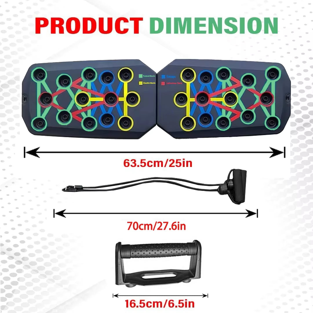 Portable Multifunctional Push-Up Board Set for Comprehensive Chest, Abdomen, Arms, and Back Training