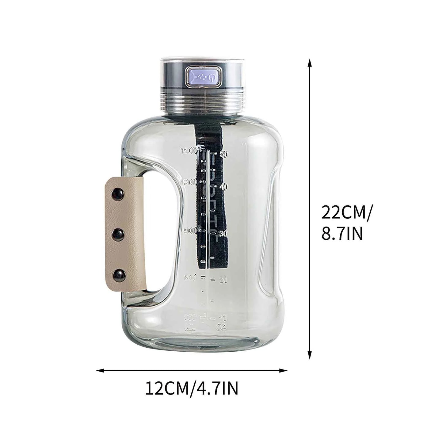 Hydrogen Water Generator 1500Ml Large Capacity Drop Proof Hydrogen Water Bottle Portable Hydrogen Water Machine Sports Water Bottle, Clearance Sales