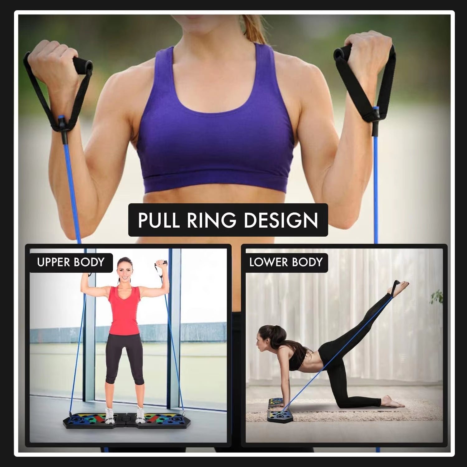Portable Multifunctional Push-Up Board Set for Comprehensive Chest, Abdomen, Arms, and Back Training