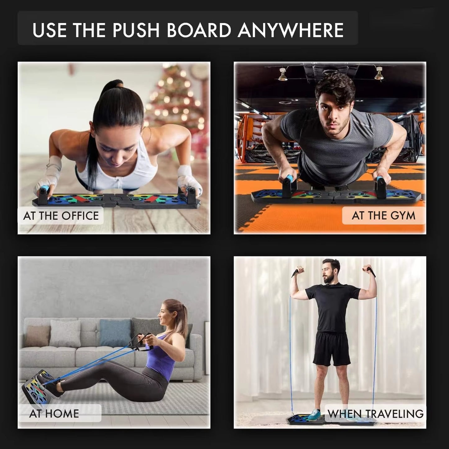 Portable Multifunctional Push-Up Board Set for Comprehensive Chest, Abdomen, Arms, and Back Training