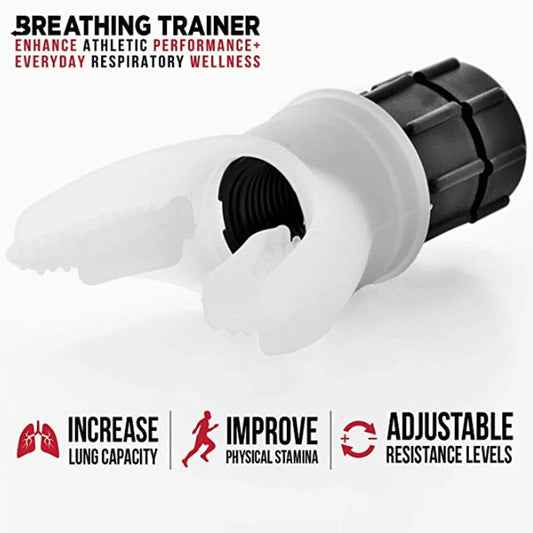 Lung Fitness Trainer Silicone Breathing Mouthpiece Respirator Training Equipment
