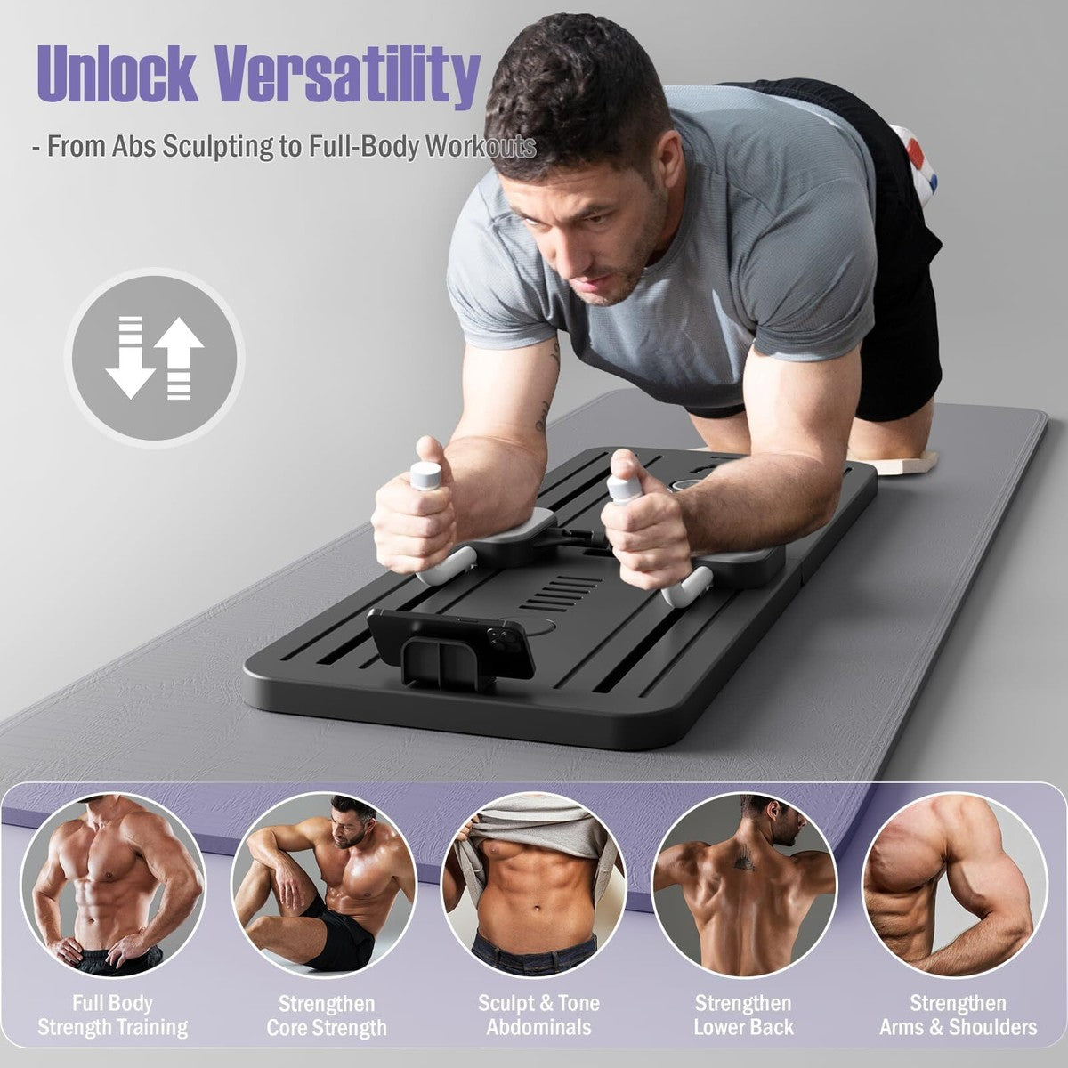 5 in 1 Portable Pilates Power Board